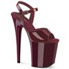 Pleaser - FLAMINGO809 Sandale à bride à la cheville, Pole dance chaussures - Bordeaux rouge Product image